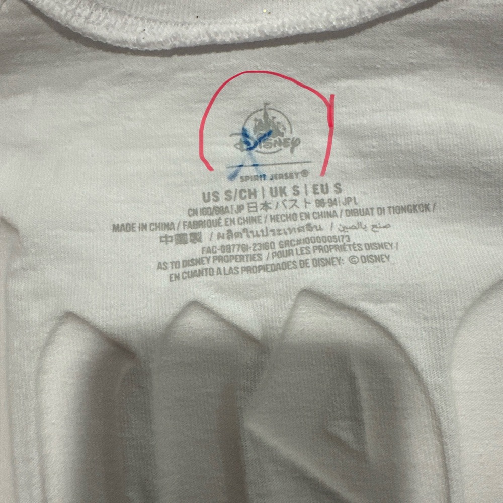 Disneyland Resort Spirit Jersey White Allover Print Long Sleeve Top Size S - Picture 11 of 16